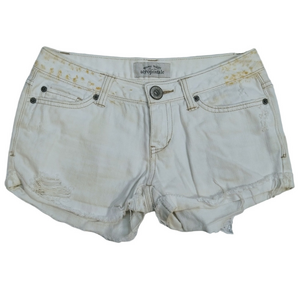 Aeropostale Distressed Off White Shorts